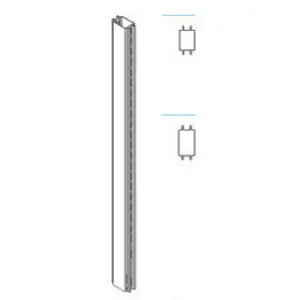Aanbieding ZAF PIANTANA BIFACC GONDOLA 9XH187CM GRIGIA